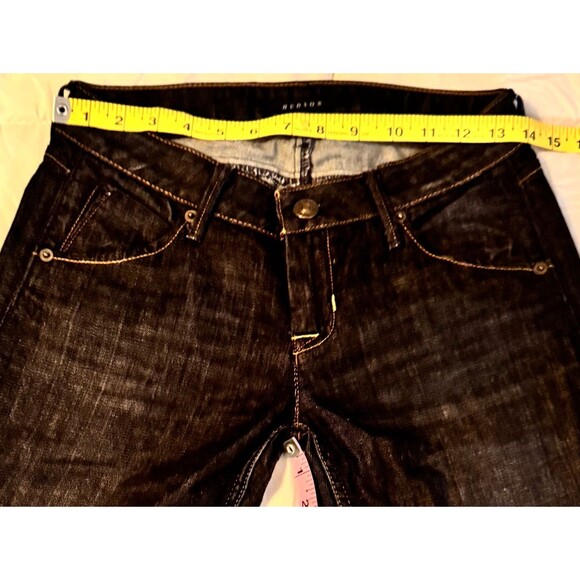 SOLD Vintage Hudson Y2K Low Rise Carly Flap Straight Jeans 26 - Picture 5 of 11